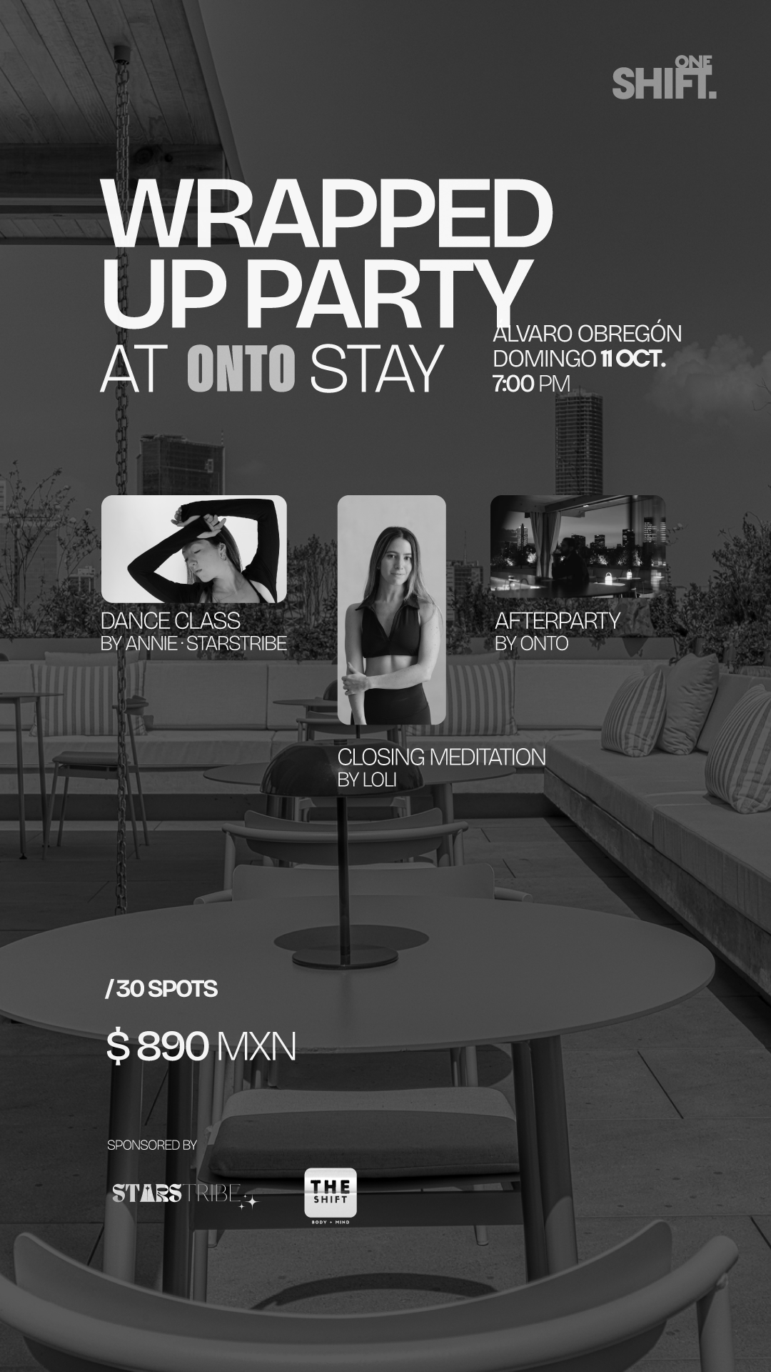 Wrapped Up Party at Onto Stay · Domingo 11 de octubre · 7:00 PM